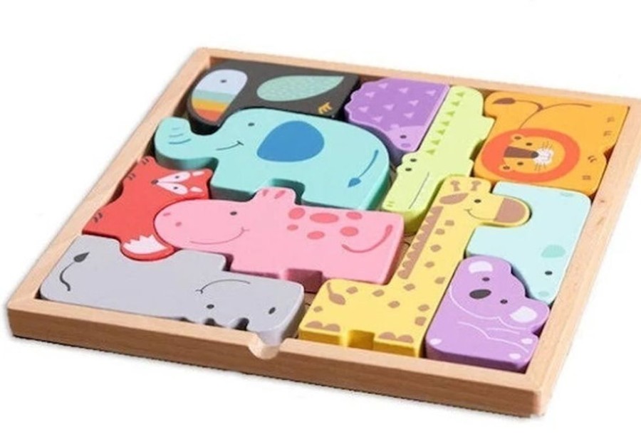 Puzzles Fat Brain Toys | Fat Brain Toys - Animal Block Puzzle