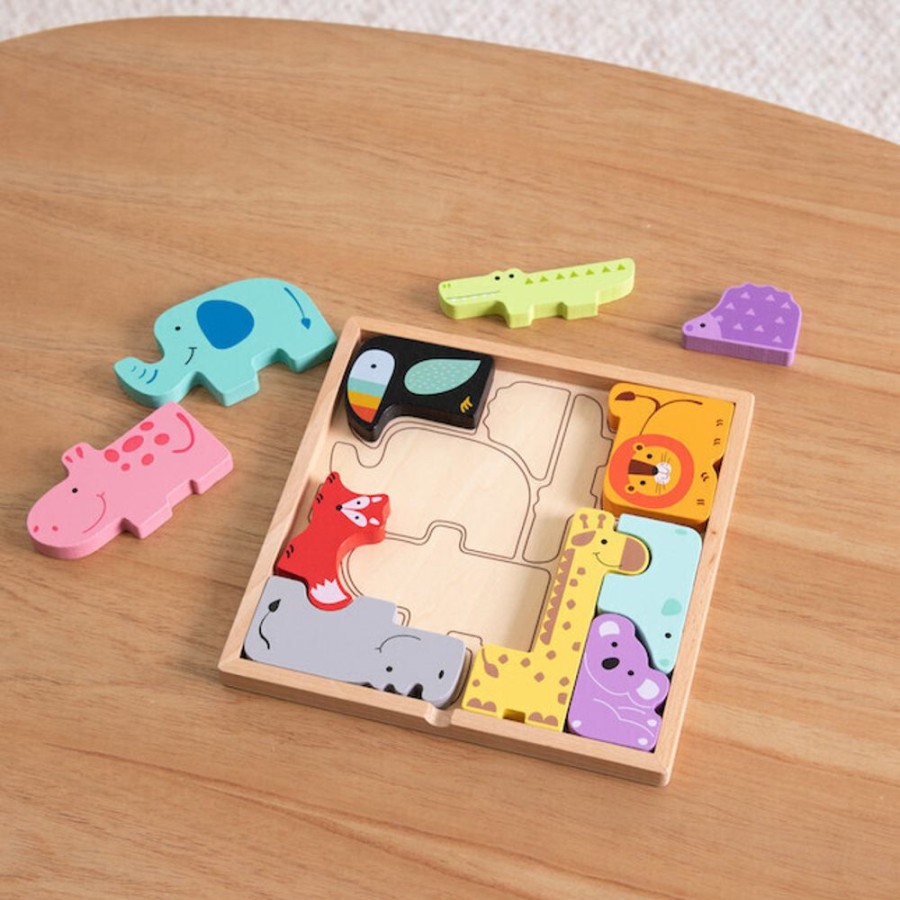 Puzzles Fat Brain Toys | Fat Brain Toys - Animal Block Puzzle