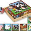 Puzzles Melissa & Doug | Melissa & Doug - Farm Cube Puzzle - 16Pc