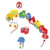 New Products Tooky Toy | Tooky Toy - Lacing Blocks Transportation