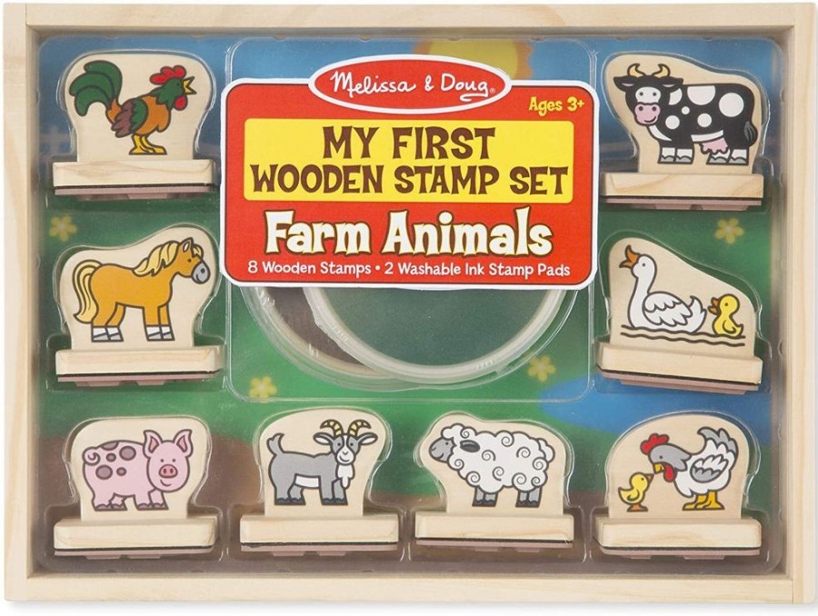 Art & Craft Melissa & Doug | Melissa & Doug - My First Wooden Stamp Set - Farm Animals