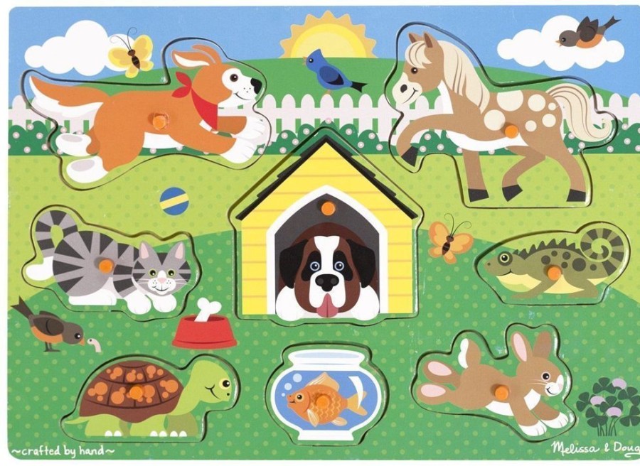 Puzzles Melissa & Doug | Melissa & Doug - Pets Peg Puzzle