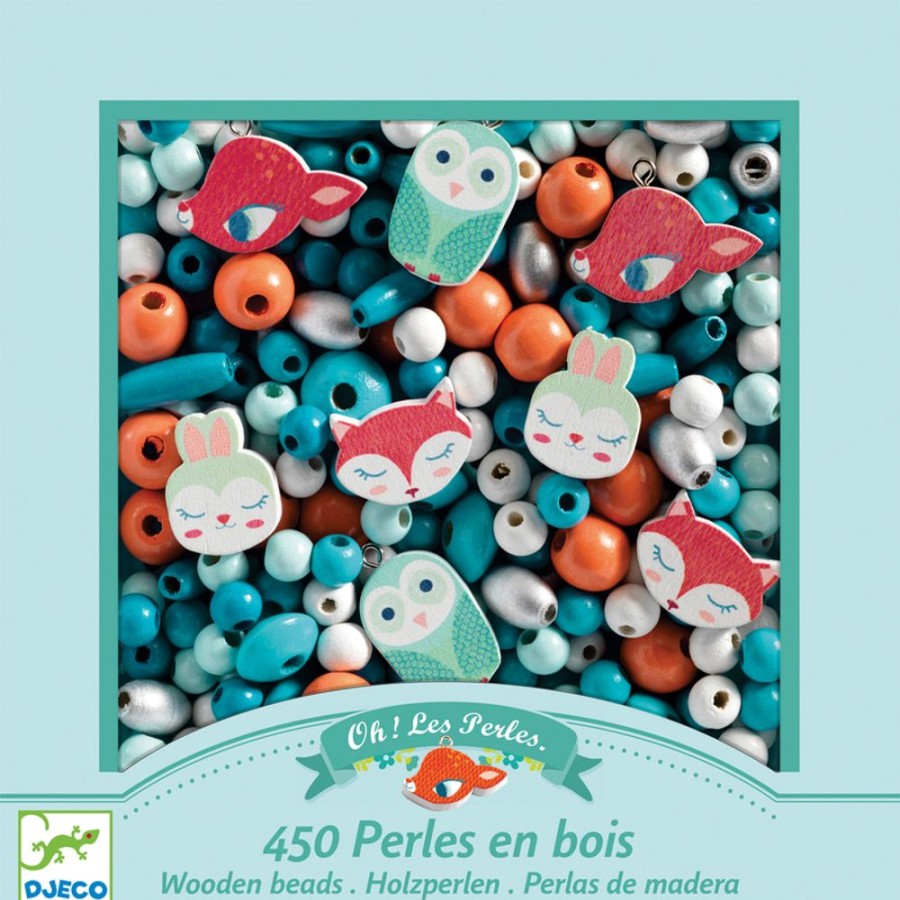 Art & Craft Djeco | Djeco - Woodland Animals Wooden Beads