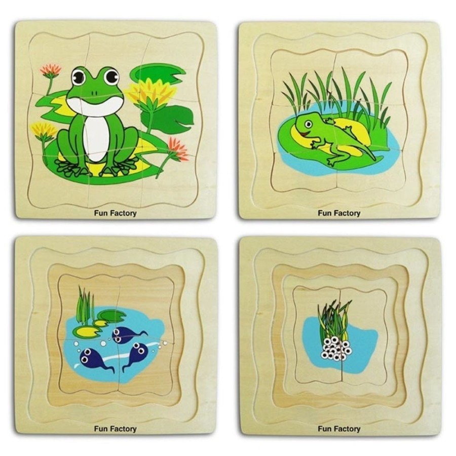 Puzzles Fun Factory | Fun Factory - Frog 4 Layer Puzzle