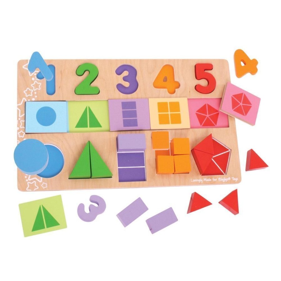 Puzzles Bigjigs Toys | Bigjigs - My First Fractions Puzzle