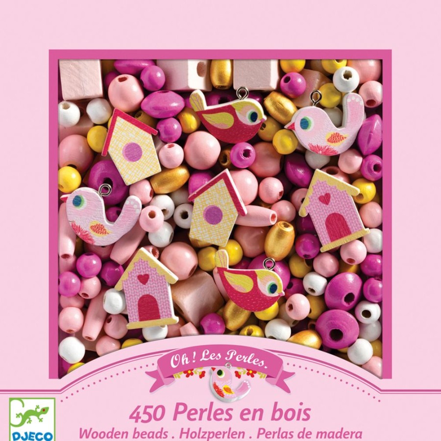 New Products Djeco | Djeco - Birds Wooden Beads