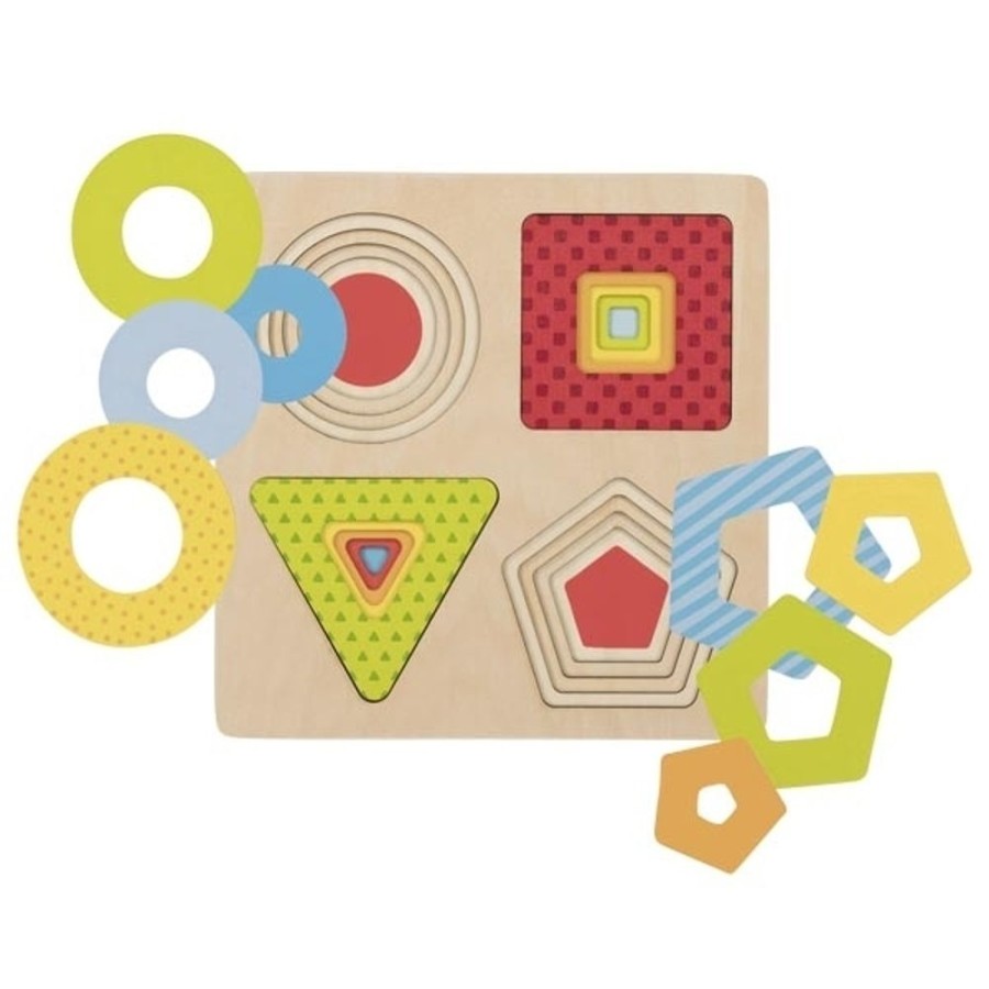 Puzzles GOKI | Goki - Geometrical Shapes Layer Puzzle 16Pc