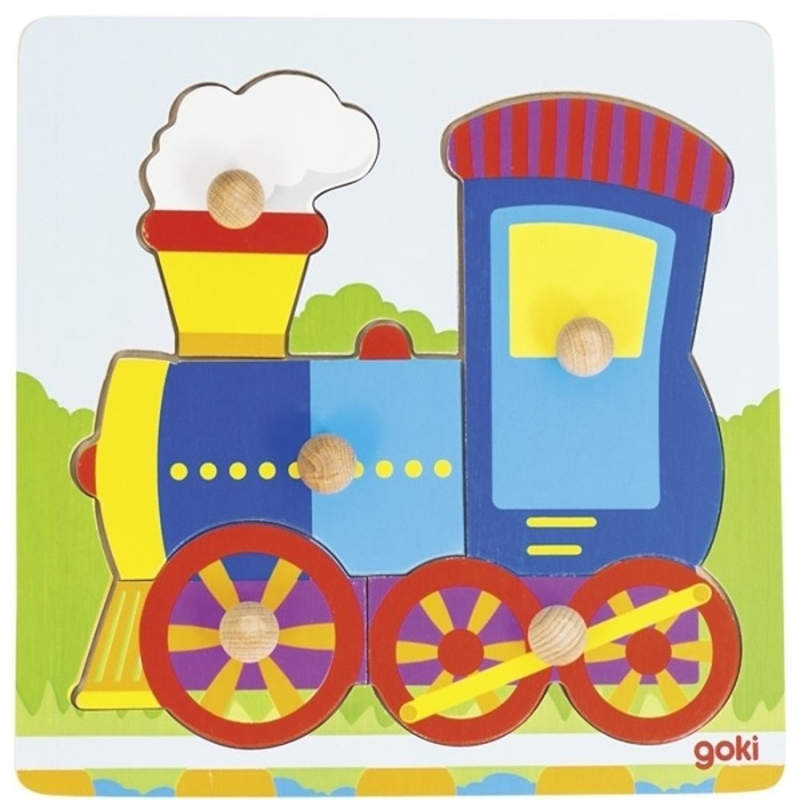 Puzzles GOKI | Goki - Train Lift-Out Puzzle 5Pc