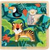 Puzzles Djeco | Djeco - Jungle Wooden Puzzle 15Pc