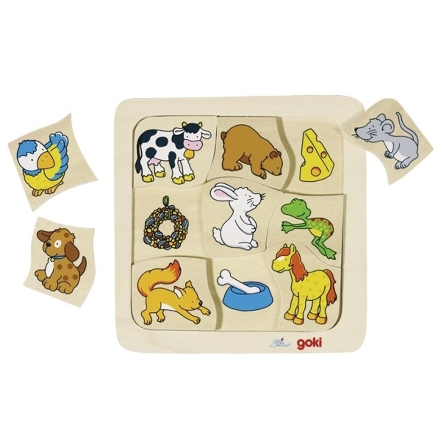 Puzzles GOKI | Goki - Who Eats What? Puzzle 9Pc