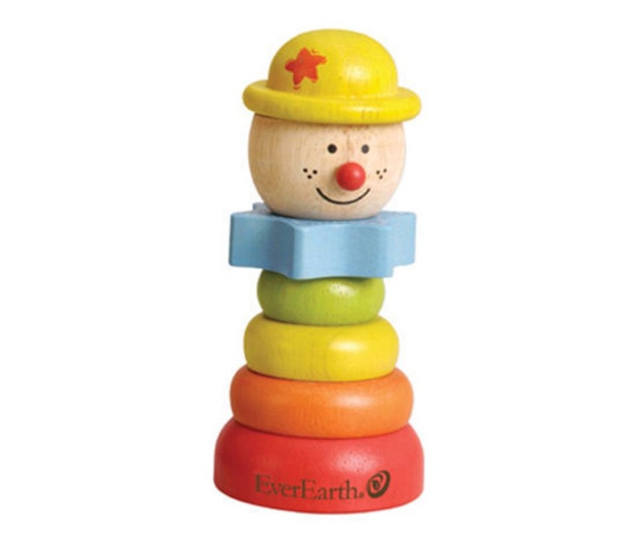 Baby, Toddler & Preschool Toys EverEarth | Everearth - Stacking Clown Yellow Hat