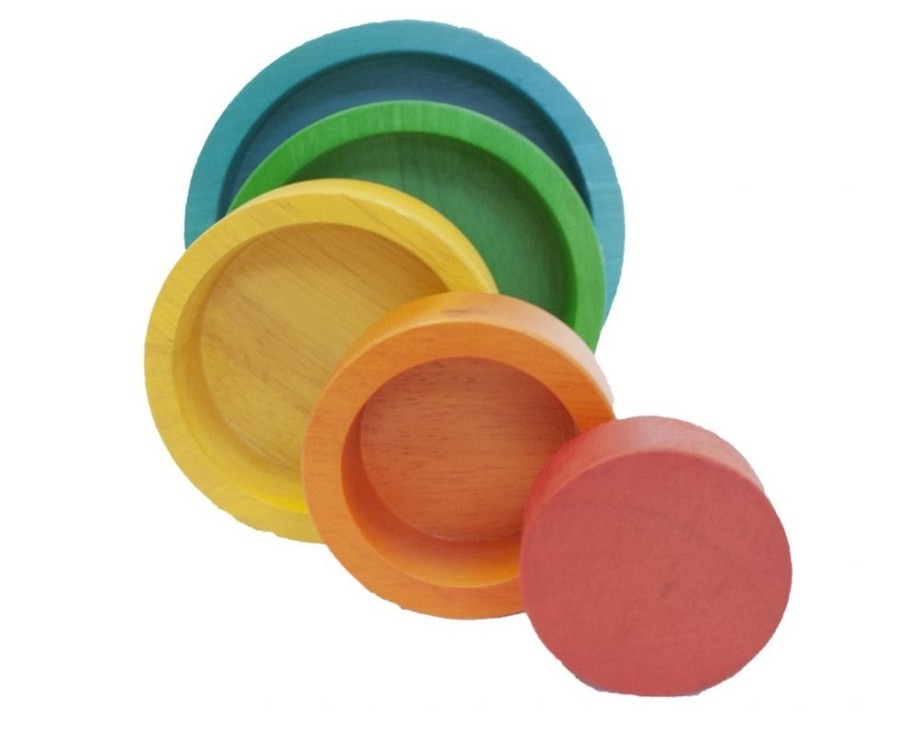 Baby, Toddler & Preschool Toys Qtoys | Qtoys - Natural Coloured Stacking And Nesting Bowls