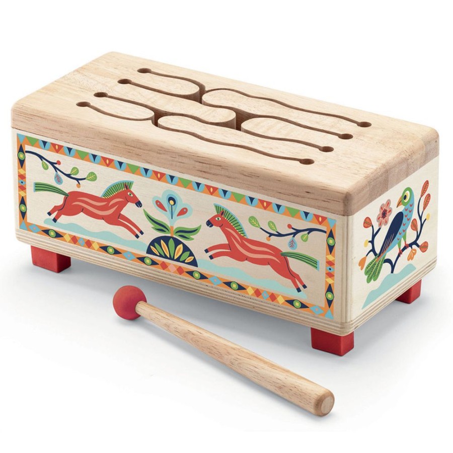 New Products Djeco | Djeco - Animambo Wooden Drum