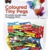 Art & Craft Educational Colours | Ec - Coloured Tiny Pegs (50 Pack)