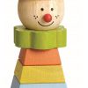 Baby, Toddler & Preschool Toys EverEarth | Everearth - Stacking Clown - Red Hat