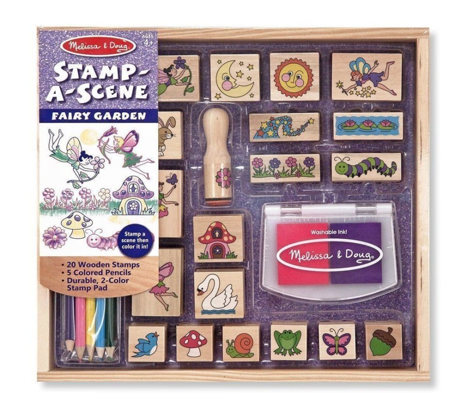 Art & Craft Melissa & Doug | Melissa & Doug - Stamp A Scene - Fairy Garden