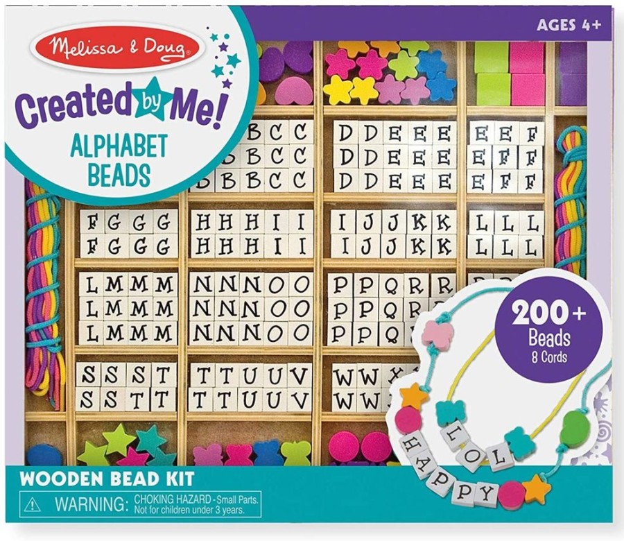 Baby, Toddler & Preschool Toys Melissa & Doug | Melissa & Doug - Wooden Stringing Alphabet Beads