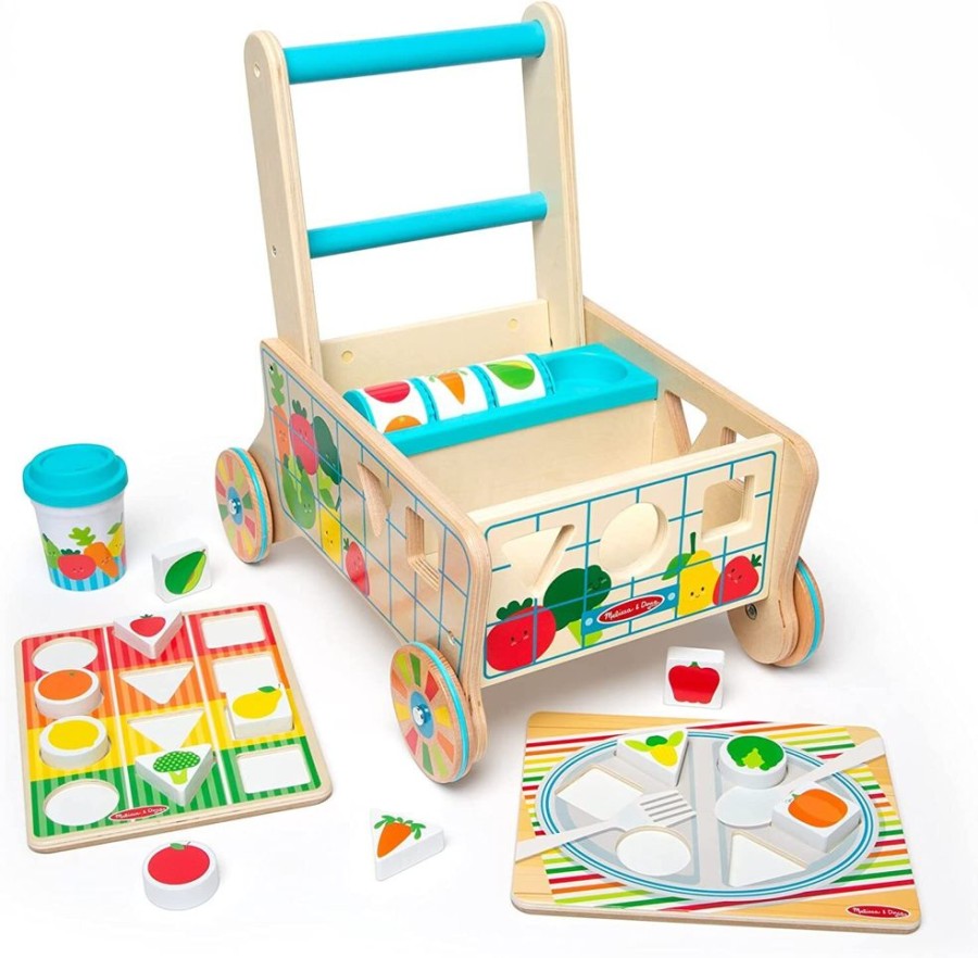 New Products Melissa & Doug | Melissa & Doug - Wooden Shape Sorting Grocery Cart