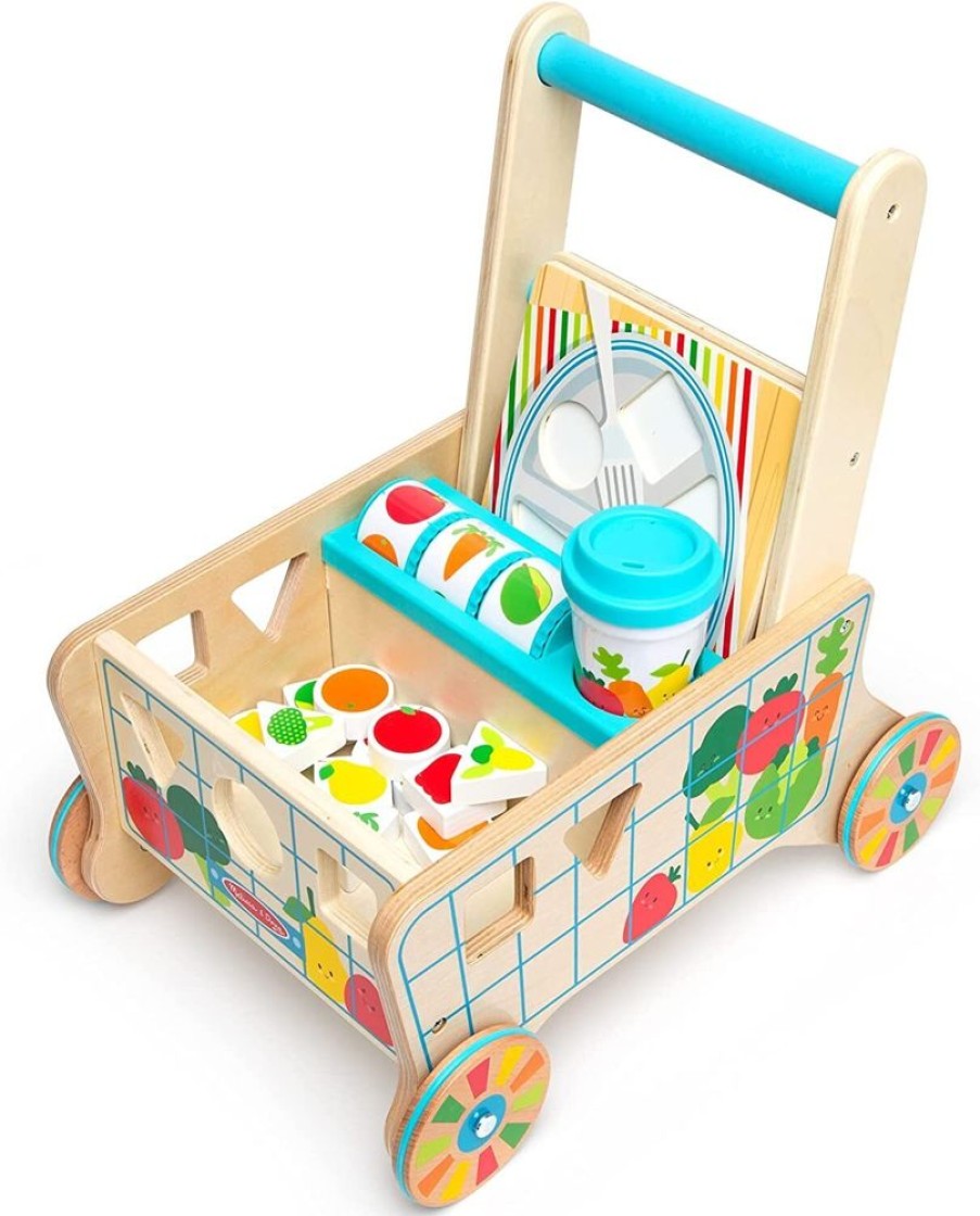 New Products Melissa & Doug | Melissa & Doug - Wooden Shape Sorting Grocery Cart