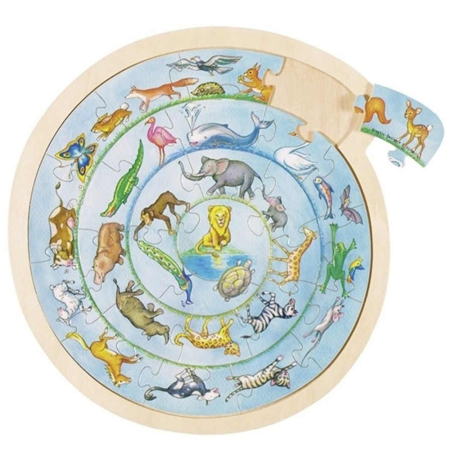 Puzzles GOKI | Goki - Animal Circle Puzzle 27Pc