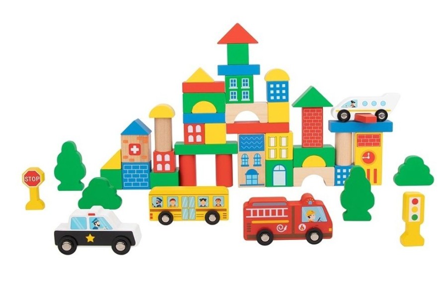 New Products Tooky Toy | Tooky Toy - City Block 50Pc