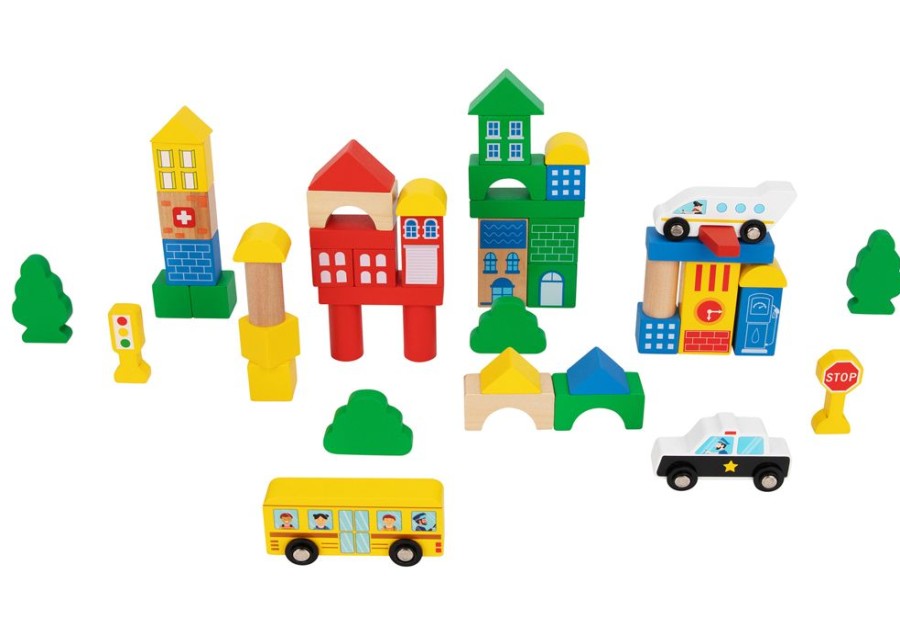 New Products Tooky Toy | Tooky Toy - City Block 50Pc