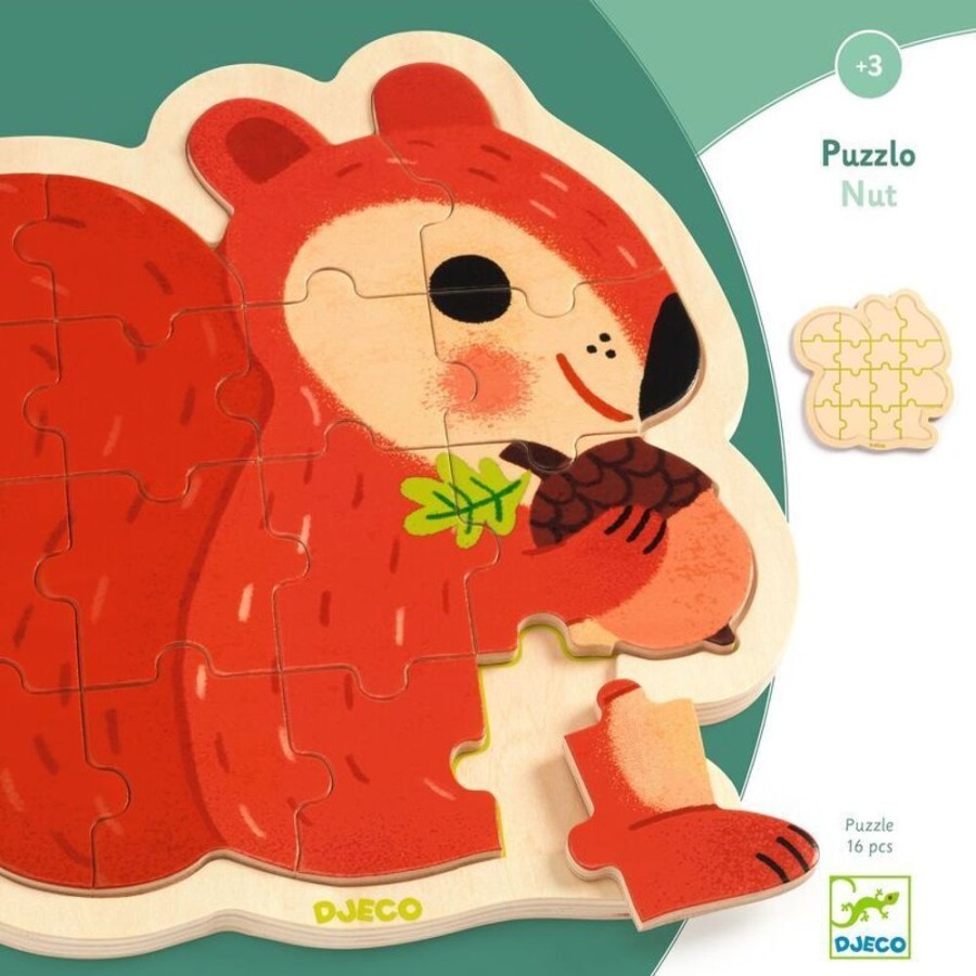 Puzzles Djeco | Djeco - Nut Wooden Puzzle 16Pc