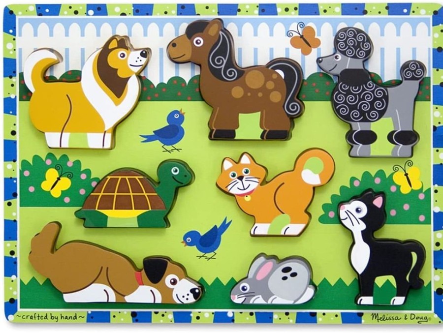 Puzzles Melissa & Doug | Melissa & Doug - Pets Chunky Puzzle 8Pc