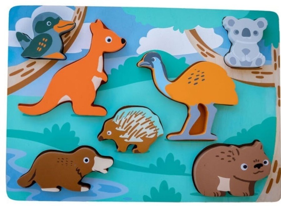 Puzzles Kiddie Connect | Kiddie Connect - Australian Animal Puzzle 7Pc