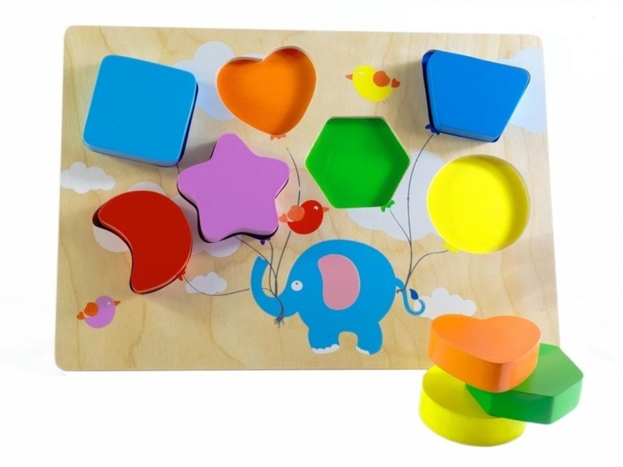 Puzzles Kiddie Connect | Kiddie Connect - Flying Balloon Chunky Shape Puzzle