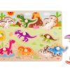 Puzzles Tooky Toy | Tooky Toy - Dinosaur Peg Puzzle 9Pc