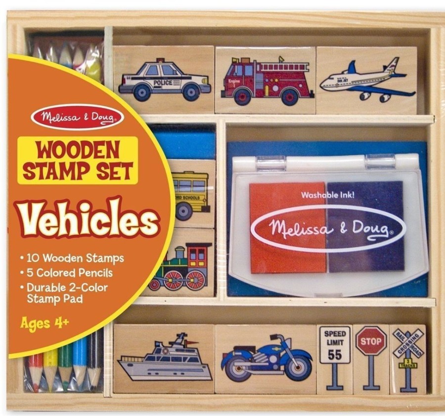 Art & Craft Melissa & Doug | Melissa & Doug - Vehicle Stamp Set