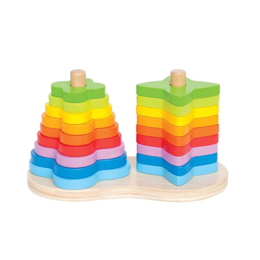 Baby, Toddler & Preschool Toys Hape | Hape - Double Rainbow Stacker