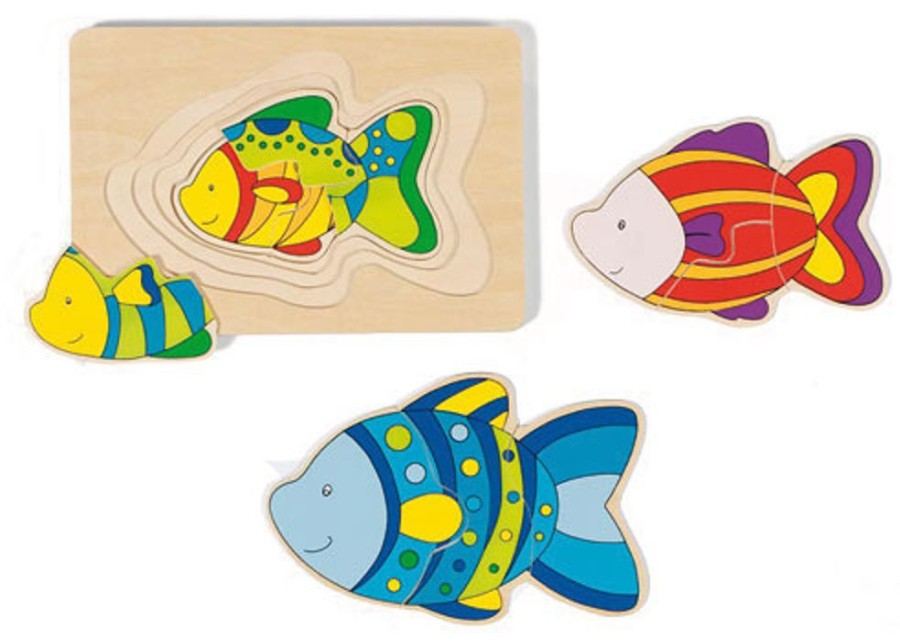 Puzzles GOKI | Goki - 4 Layer Fish Puzzle