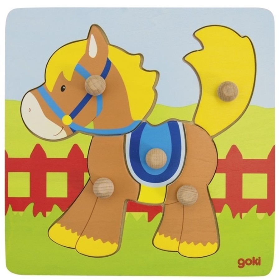 Puzzles GOKI | Goki - Horse Lift-Out Puzzle 5Pc