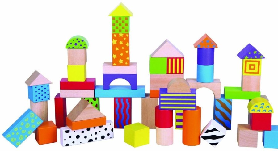 Construction Toys Viga Toys | Viga Toys - Colourful Block Set 50Pce