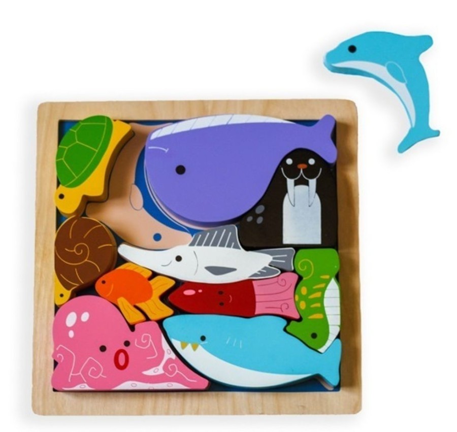 Puzzles Kiddie Connect | Kiddie Connect - Sea Creatures Chunky Puzzle