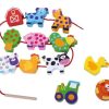 New Products Tooky Toy | Tooky Toy - Lacing Blocks Farm