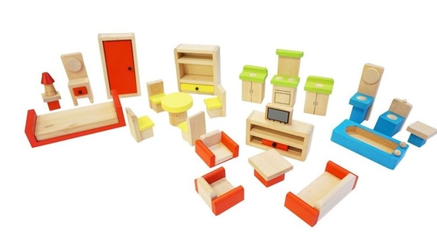 Dolls And Accessories Fun Factory | Fun Factory - Doll House Furniture Set 26Pc