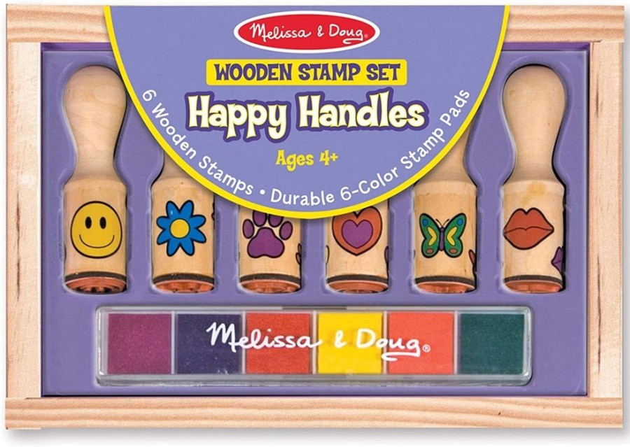 Art & Craft Melissa & Doug | Melissa & Doug - Happy Handles Stamp Set