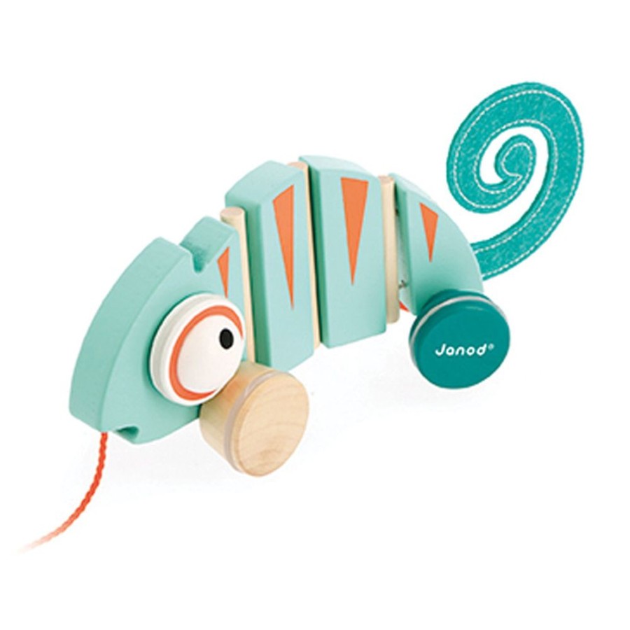 New Products Janod | Janod - Tropik Pull Along Chameleon