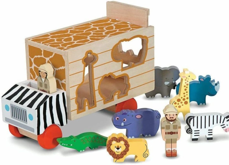 Cars, Trains & Vehicles Melissa & Doug | Melissa & Doug - Safari Animal Rescue Shape Sorting Truck