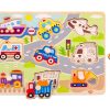 Puzzles Tooky Toy | Tooky Toy - Vehicle Peg Puzzle 9Pc