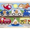 Puzzles Melissa & Doug | Melissa & Doug - Vehicles Jumbo Knob Puzzle