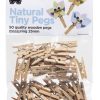 Art & Craft Educational Colours | Ec - Natural Tiny Pegs (50 Pack)