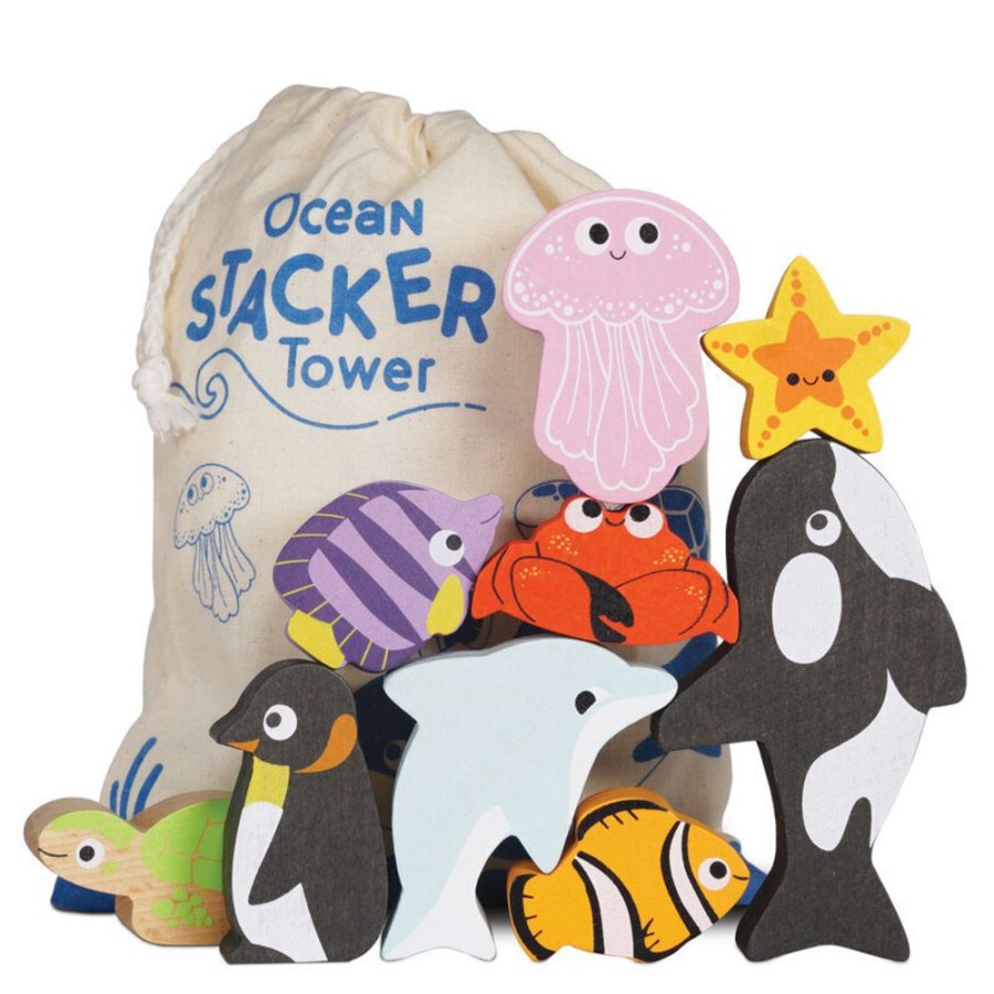 New Products Le Toy Van | Le Toy Van - Petilou Ocean Stacking Animals