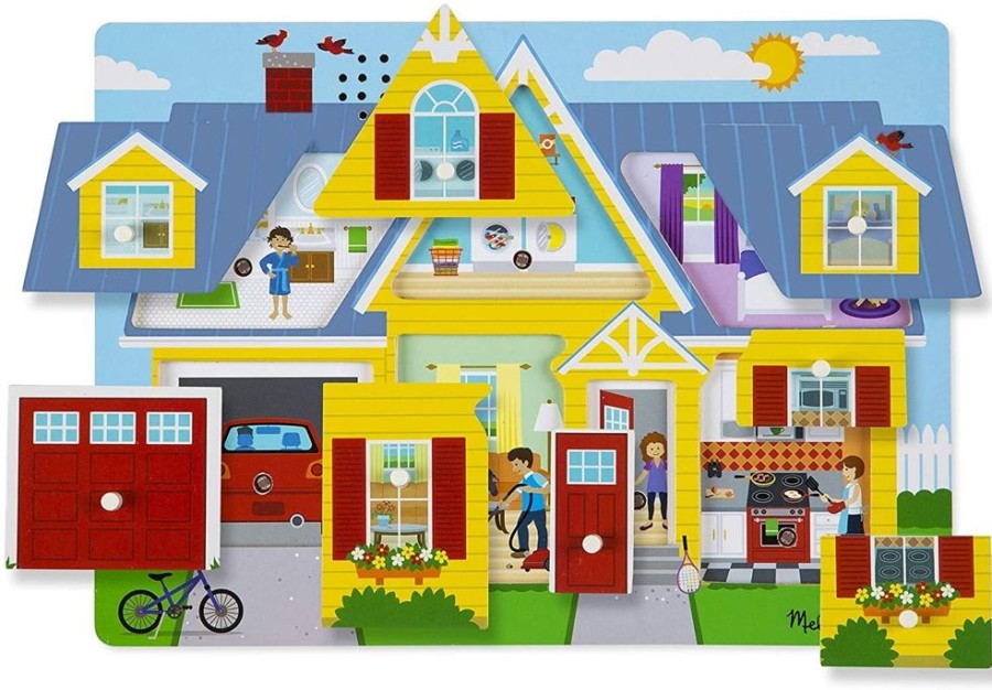 Puzzles Melissa & Doug | Melissa & Doug - Around The House Sound Puzzle 8Pc