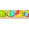 Puzzles Tooky Toy | Tooky Toy - Fraction Round Block Puzzle