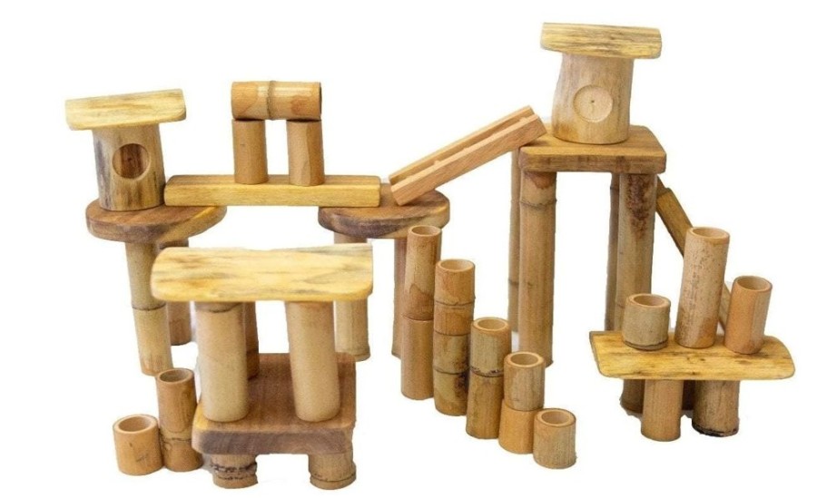 Construction Toys Qtoys | Qtoys - Bamboo Building Set 50Pc