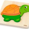 Puzzles Viga Toys | Viga Toys - Mini Block Puzzle - Turtle